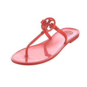 Tori Burch rubber T strap sandals 9